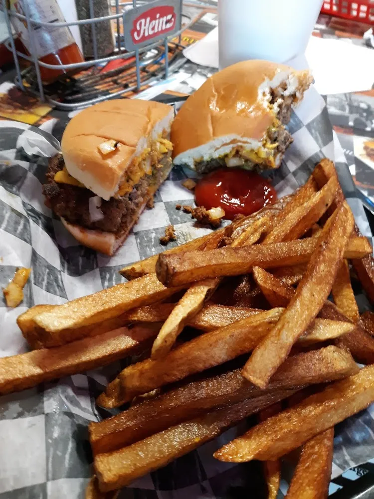 Chili Cheeseburger and Home Cut Fries