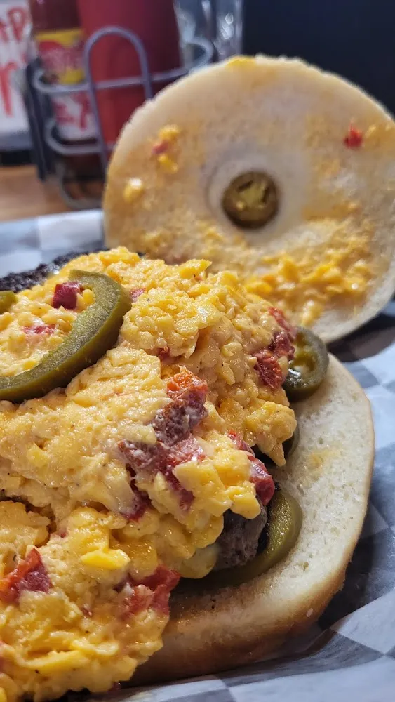 Pimento Cheese Burger with Jalapeno